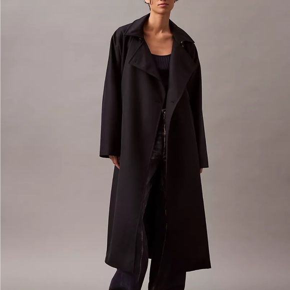 Calvin Klein Jackets & Blazers - Long Wool Twill Blend Trench Coat NWT